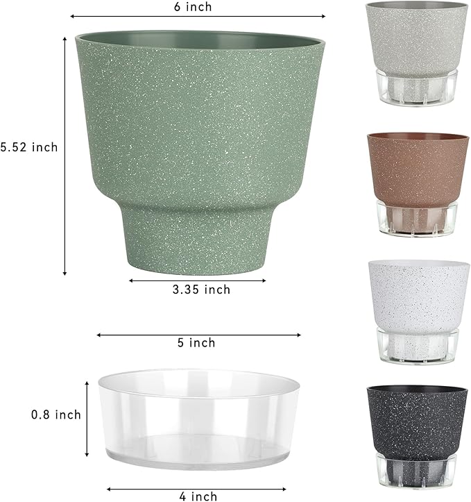 Self Watering Flower Pots With Drainage
