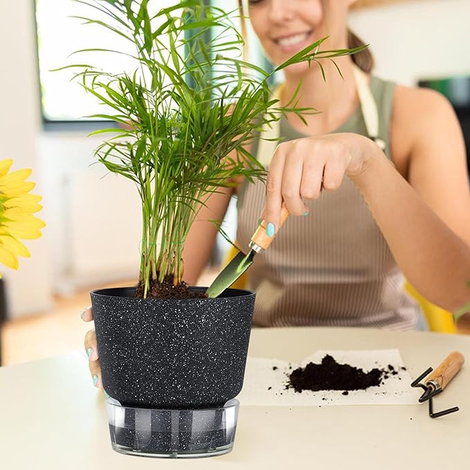 Self Watering Flower Pots With Drainage